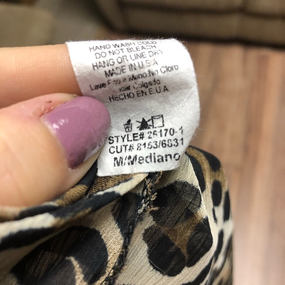 Papaya Leopard Tunic Halter Top Size Medium - Picture 4 of 4